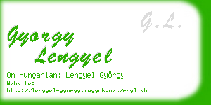 gyorgy lengyel business card