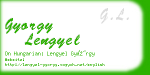 gyorgy lengyel business card